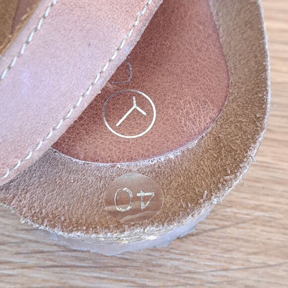 Unity in Diversity Ronda Women’s Sandals Tan Black Leather Slingback Size 40 US - Picture 6 of 13